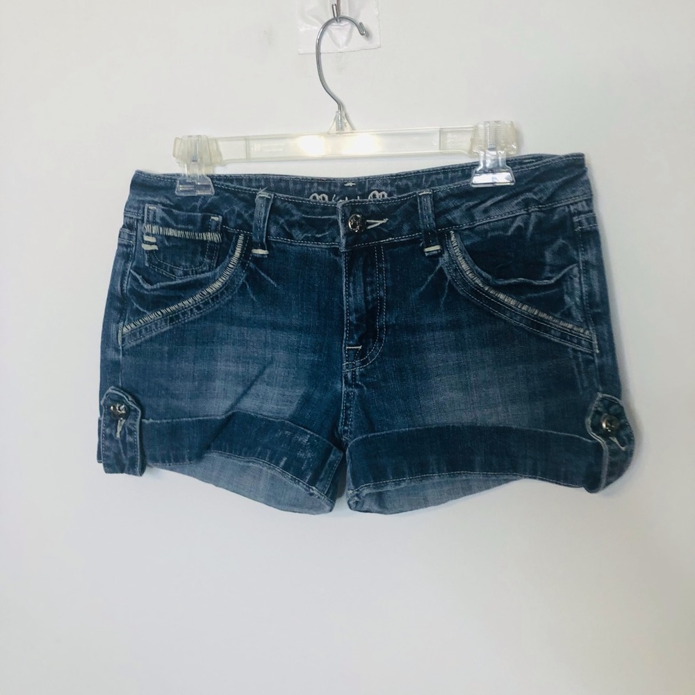 Miss Me Sidney Cuffed Denim Jean Shorts, size 30